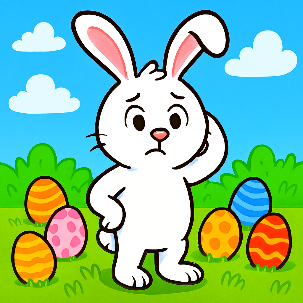The Easter Bunny Who Forgot Where He Hid The Eggs Free Preschool Lesson (non-religious)