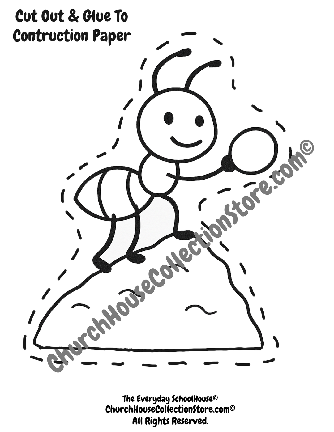 This fun Andy the Ant cutout craft is perfect for preschoolers and toddlers! Kids can color, cut, and glue Andy holding a coin while standing on a cheesy hill. A great hands-on activity to boost fine motor skills and introduce early lessons about saving and working toward a goal.