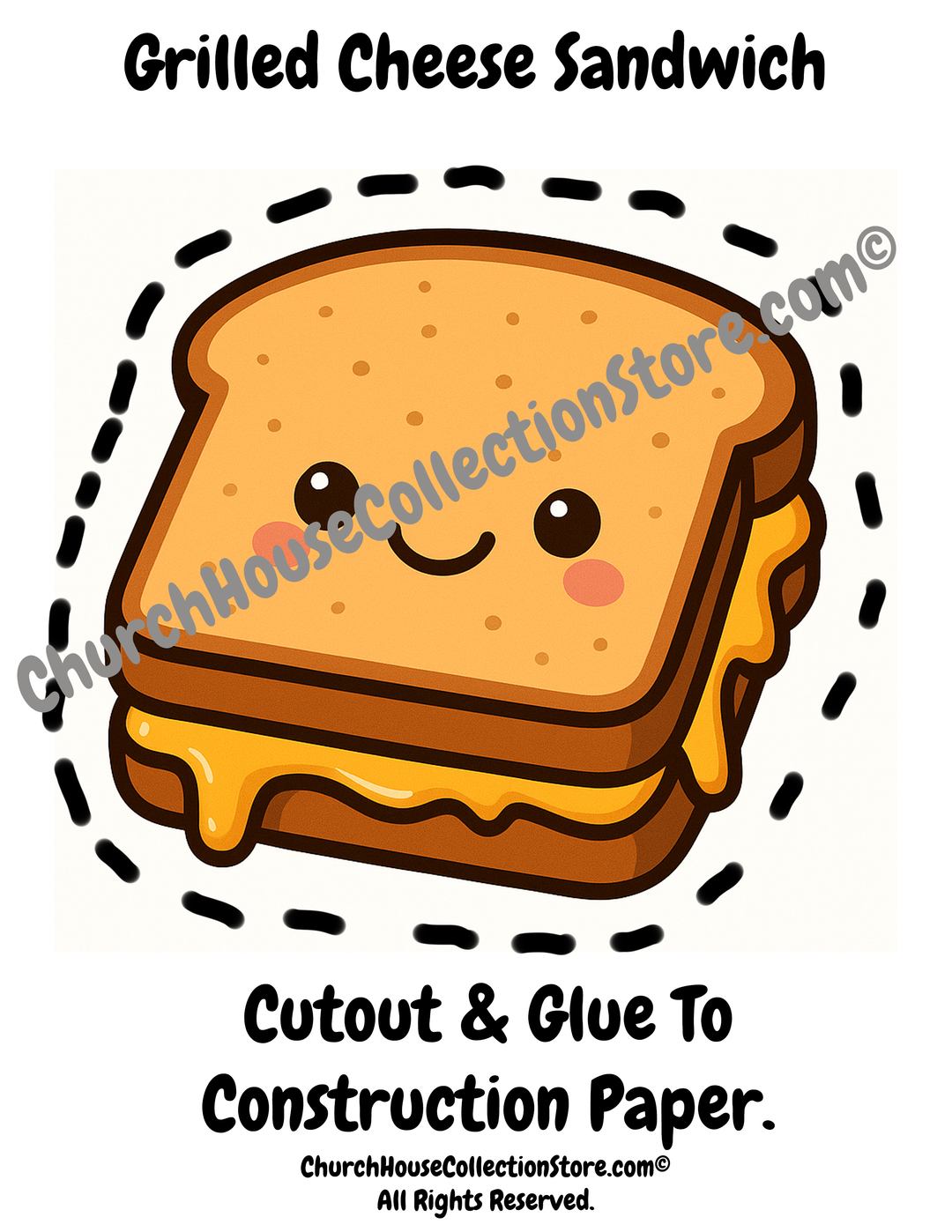 🧀 Grilled Cheese Sandwich Cutout Craft