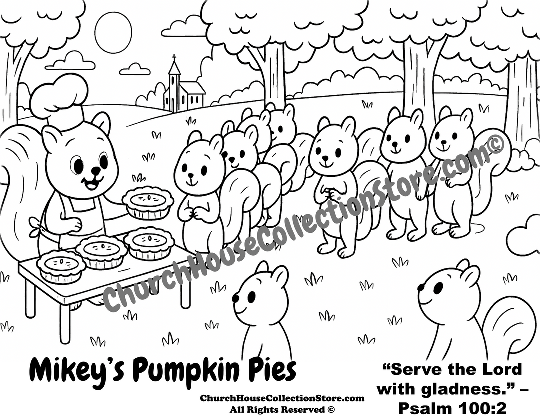 Mikey's Pumpkin Pie Coloring Page