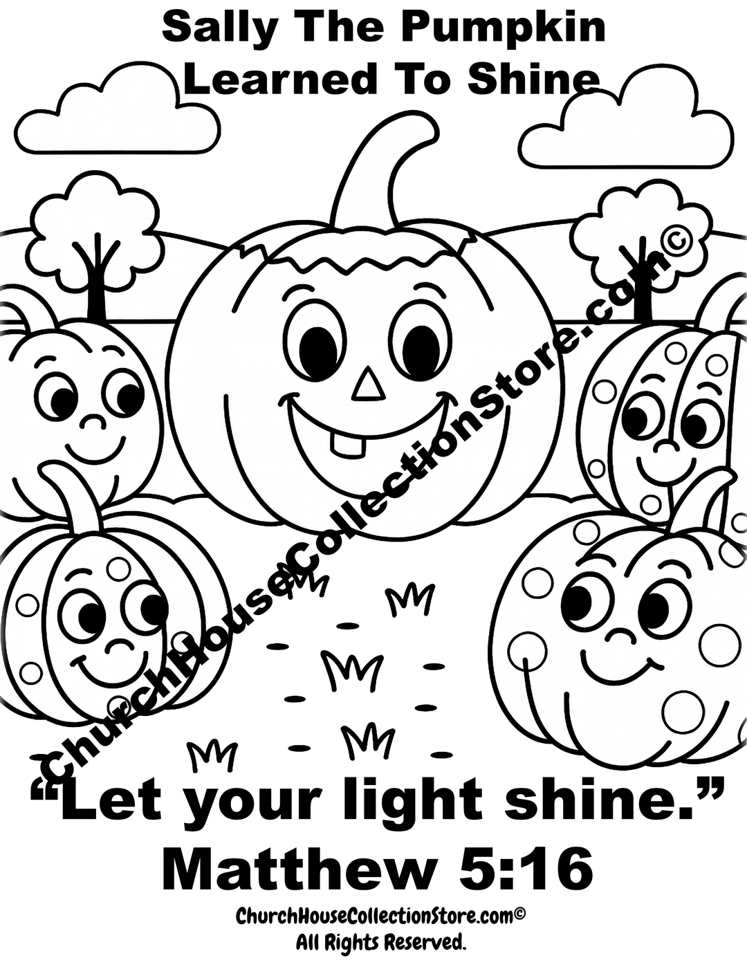 The Pumpkin Who Learned To Shine Coloring Page