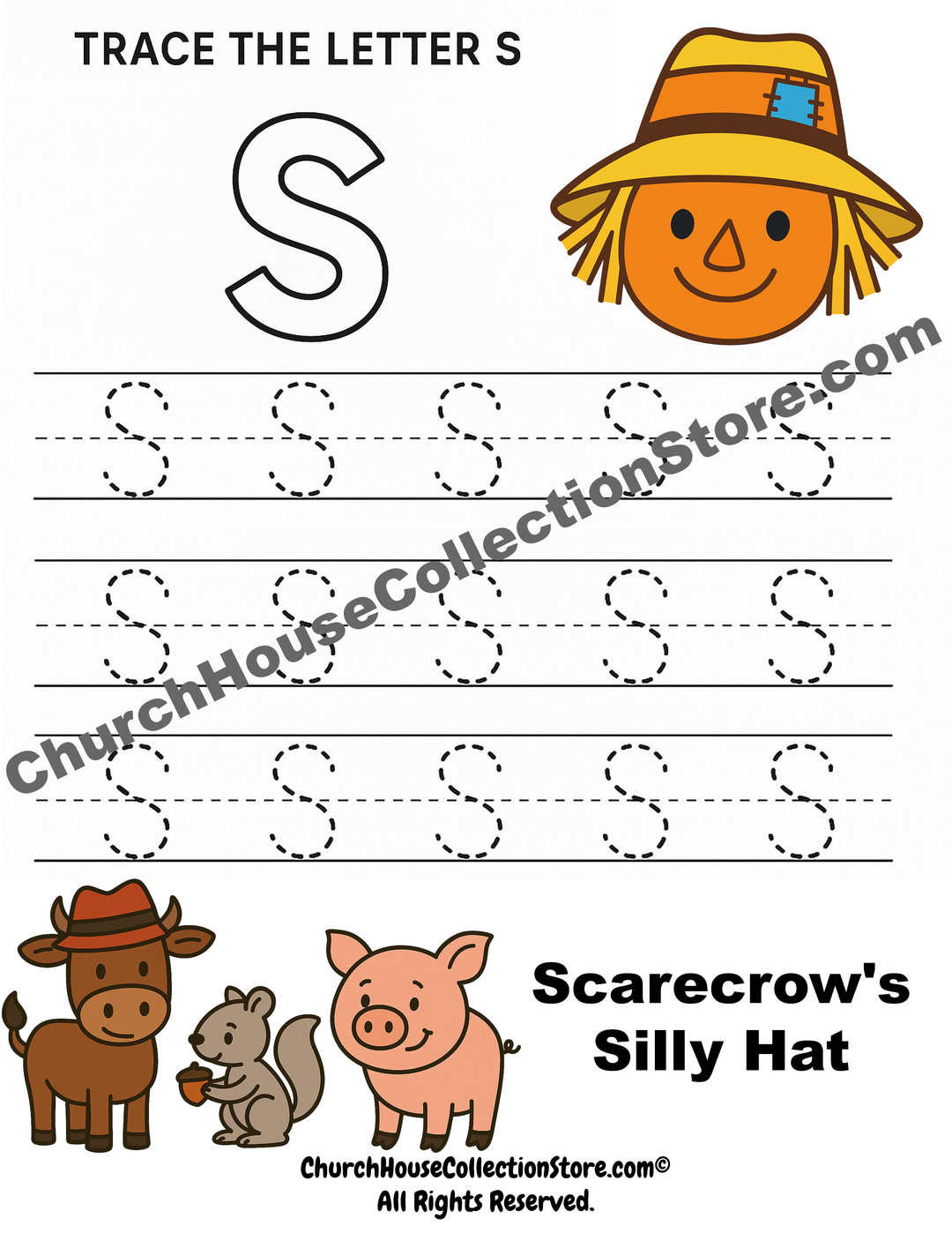 Letter S Tracing Worksheet