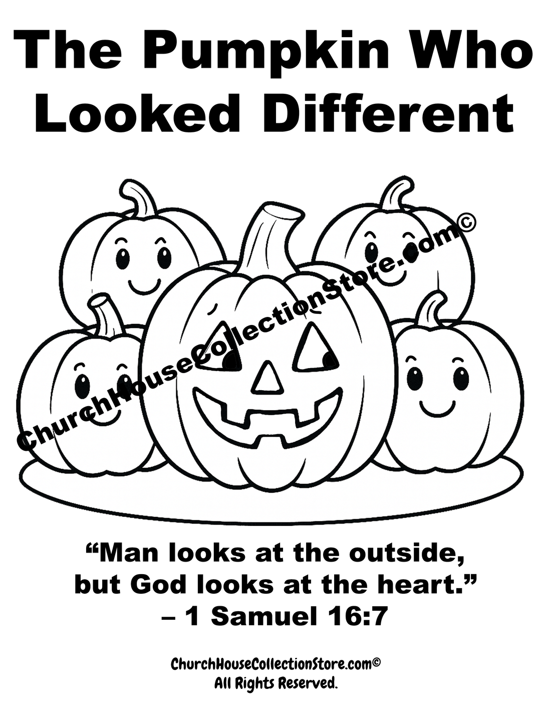 The Pumpkin Who Looked Different Coloring Page