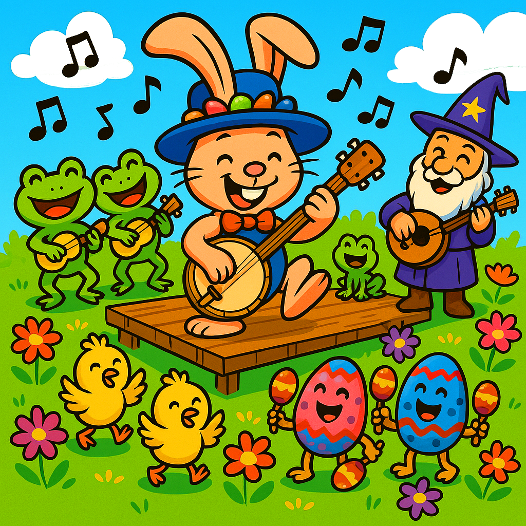 🎵 Blinko Bunny and the Bouncin’ Banjo Band 🎵Easter Toddler Poem Song by The Magical Music Note on ChurchHouseCollectionStore.com