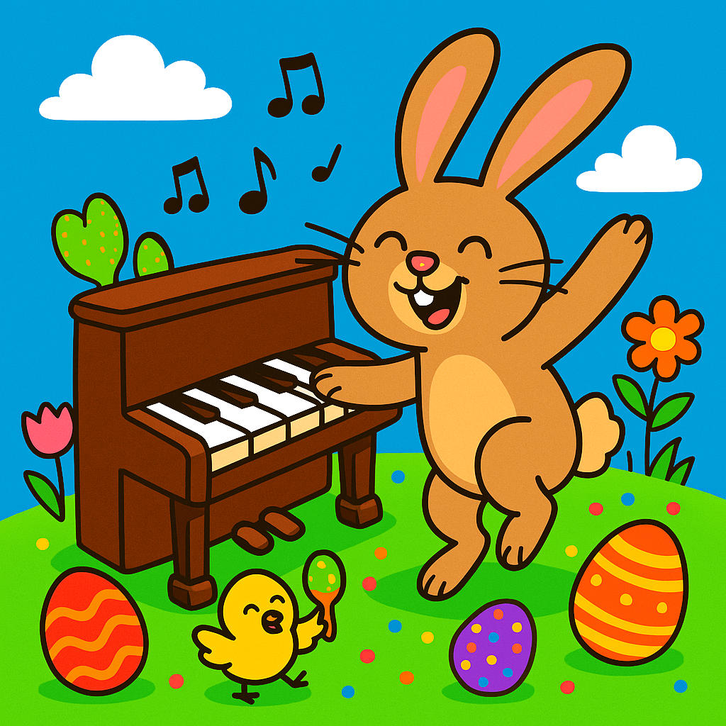 🎵 Bunny Boogie on the Chocolate Keys 🎵 (A Toddler Poem Song) By The Magical Music Note. All Rights Reserved. ChurchHouseCollectionStore.com