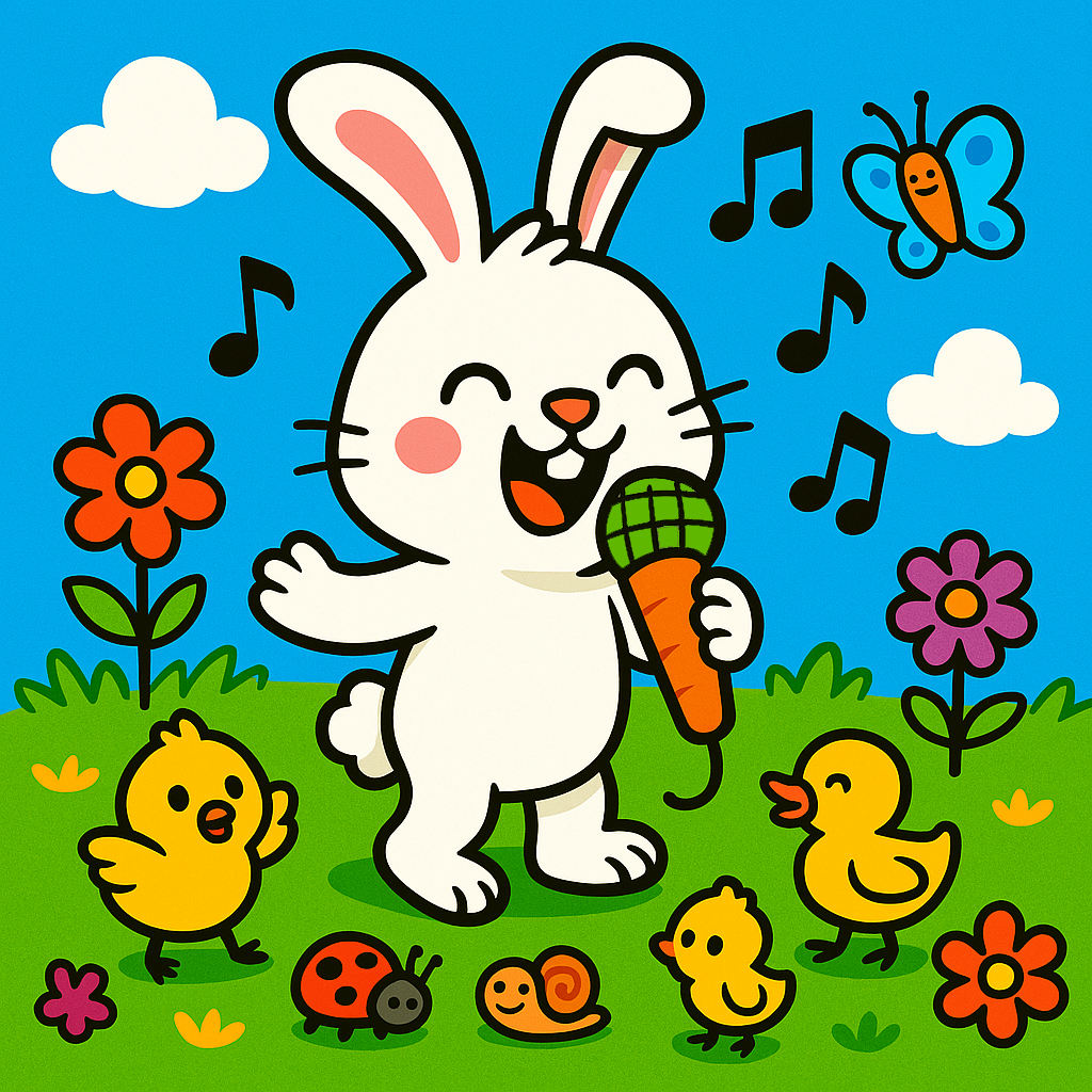 🎵 Carrot Mic and the Singing Hare 🎵Easter Bunny Toddler Poem Song by The Magical Music Note by ChurchHouseCollectionStore.com