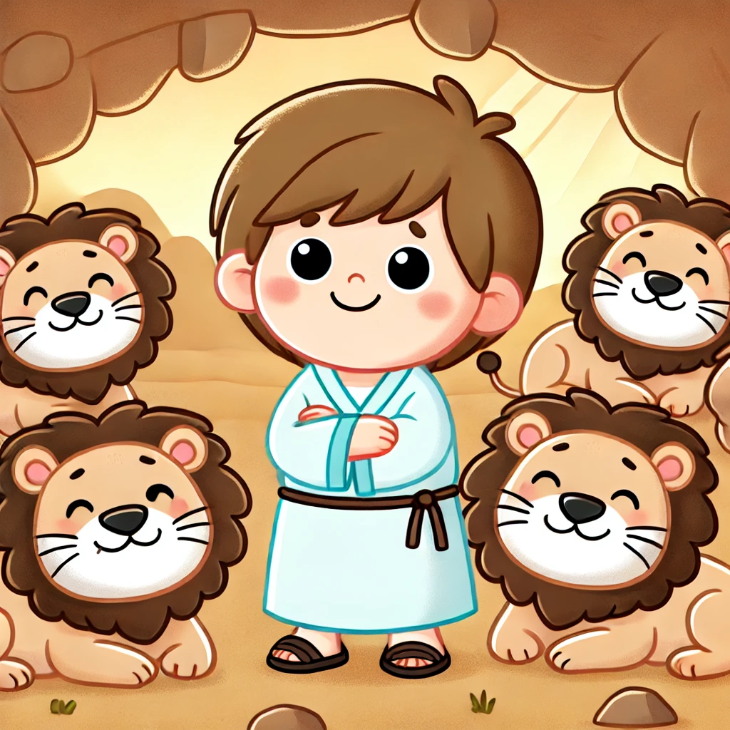 Daniel in the Lion’s Den — God Protects Us Sunday School Lesson Plan For Toddlers. Bible Stories For Kids. Ministry For Children.