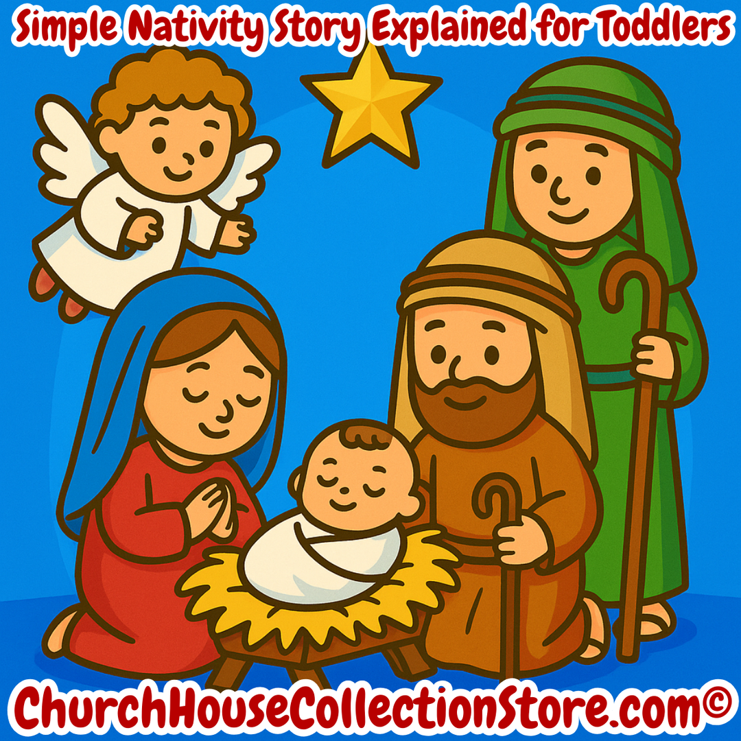 Simple Nativity Story Explained for Toddlers by ChurchHouseCollectionStore.com
