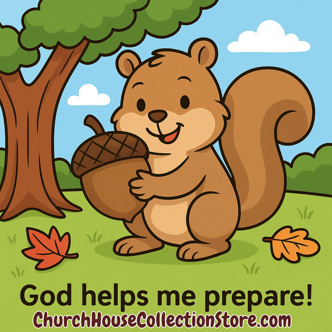 The Squirrel Who Prepared with God’s Help Free Bible Preschool Sunday School Lesson