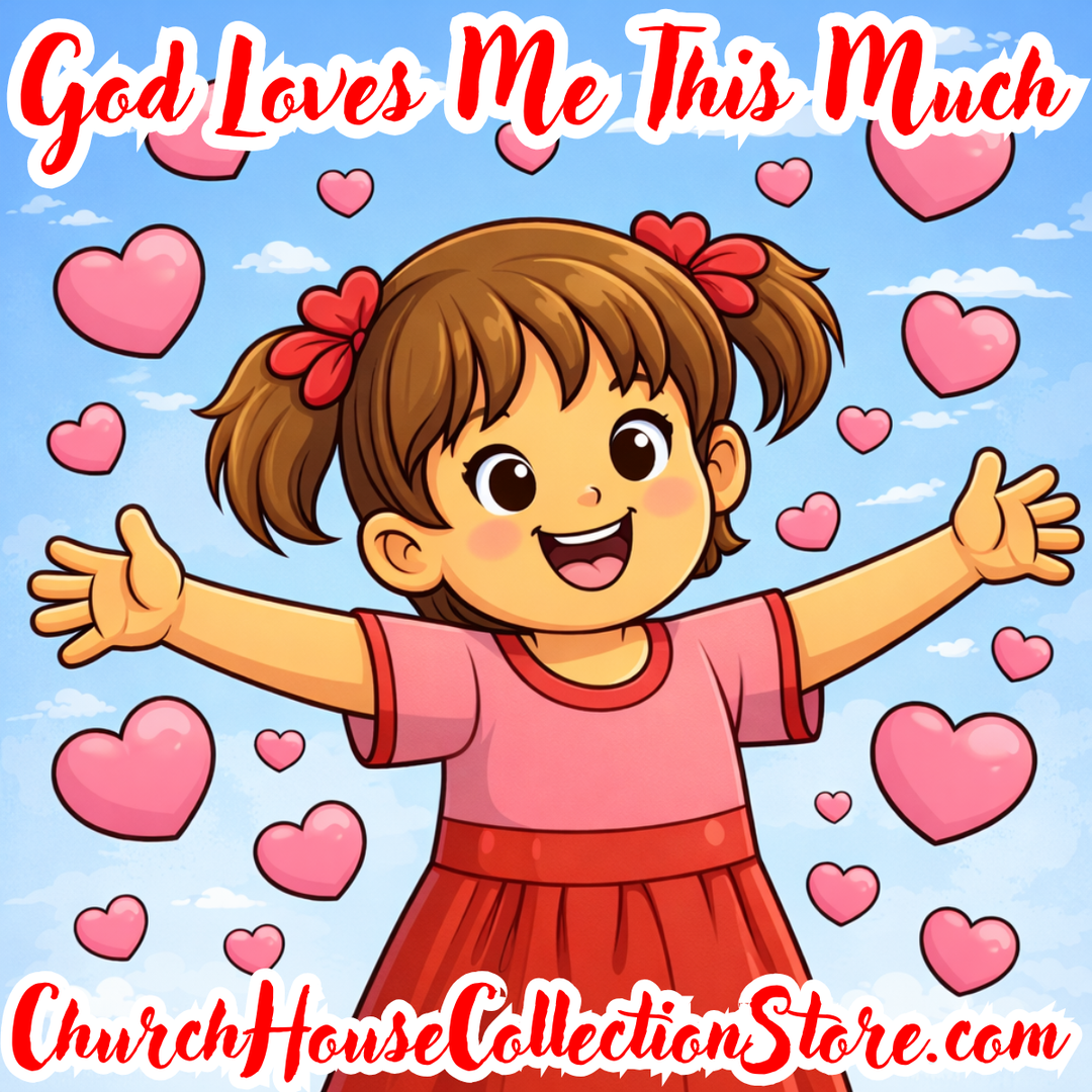 God Loves Me This Much Valentine's Day Preschool Bible Lesson by ChurchHouseCollectionStore.com