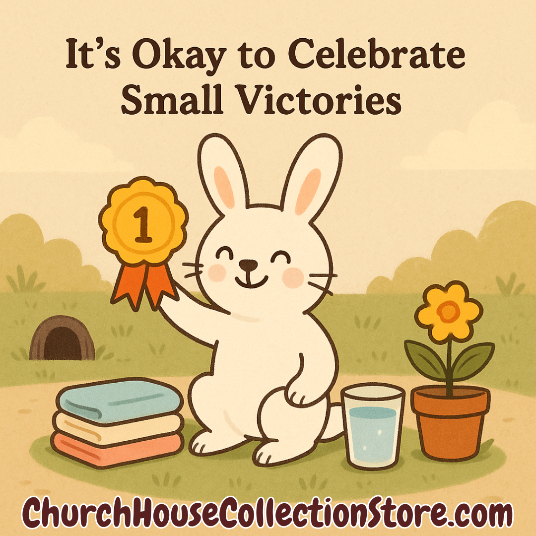  Coffee on the Rabbit Trail | Off Topic, On Purpose Blog Series  Post 33: “It’s Okay to Celebrate Small Victories” 