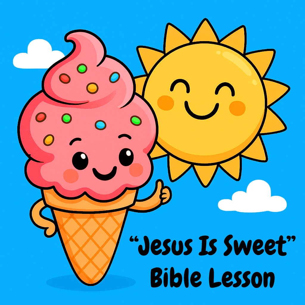 🍦Jesus Is Sweet Ice Cream - Summer Preschool Toddler Bible Lesson