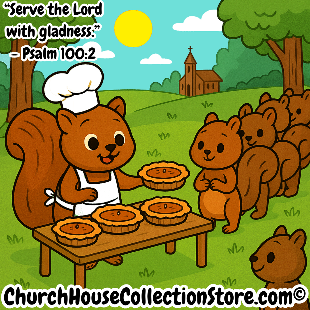 Mikey the Squirrel Pumpkin Pie Praise Party | Fall Preschool Bible Lesson