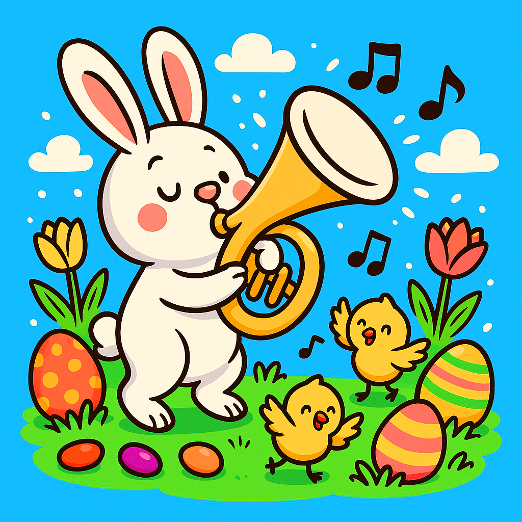 🎵 Sweet Song from the Marshmallow Horn 🎵 Easter Bunny Toddler Poem Song. ChurcHouseCollectionStore.com