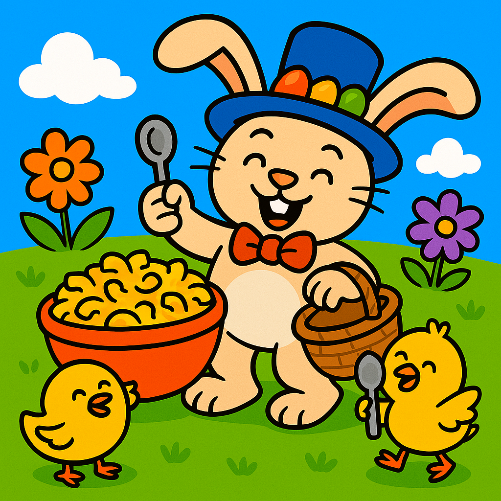 🎵The Bunny Who Forgot the Eggs — But Brought Mac And Cheese!🎵 Easter Toddler Poem Song