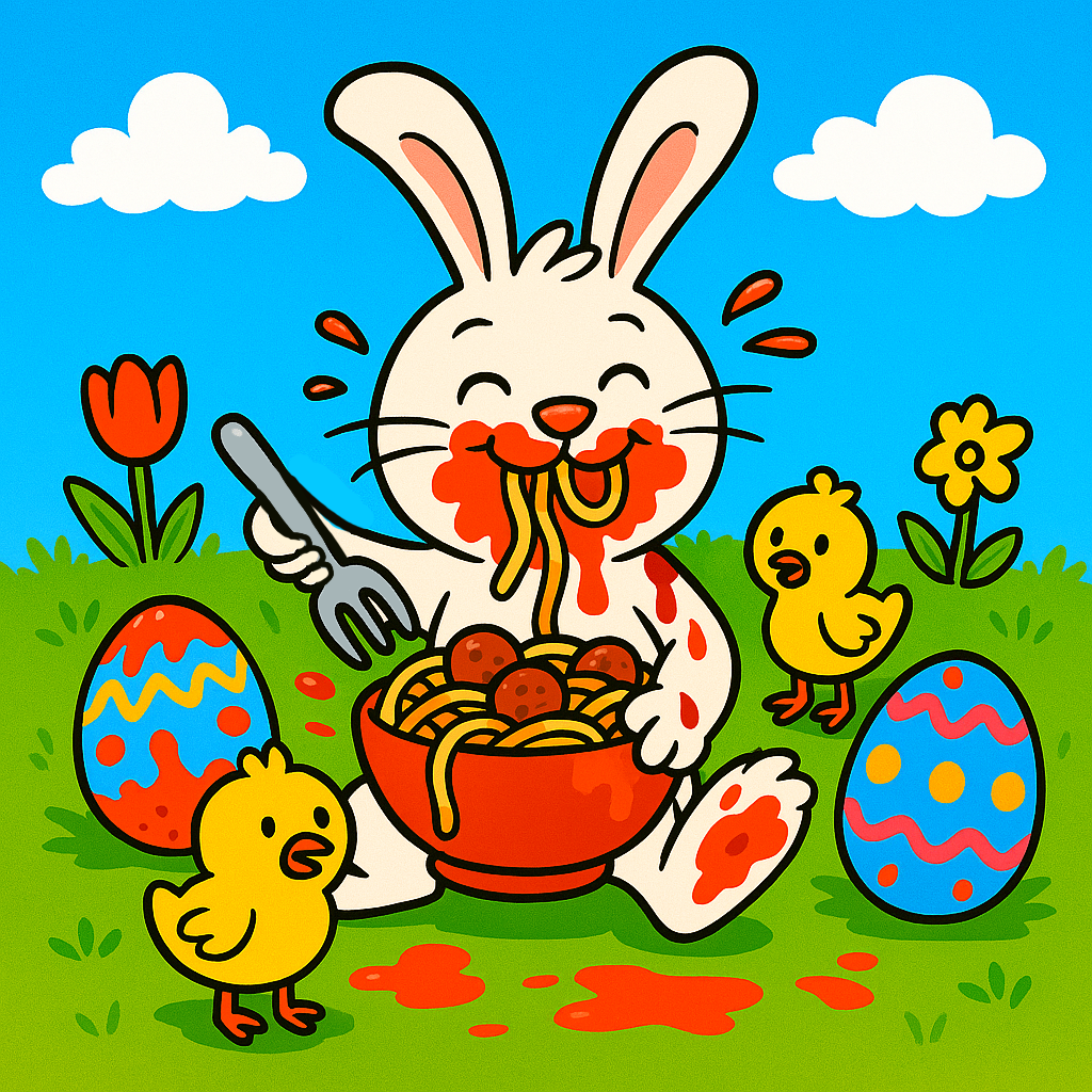 🎵 The Bunny Who Spilled Spaghetti on His Whiskers 🎵 Easter Toddler Poem Song by The Magical Music Note on ChurchHouseCollectionStore.com