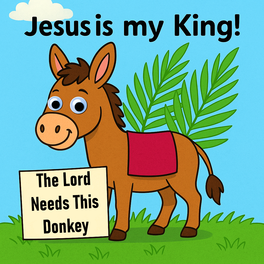 🐴 The Donkey That Carried The King Toddler Bible Lesson by ChurchHouseCollectionStore.com. Easter Toddler Bible Lessons Free!