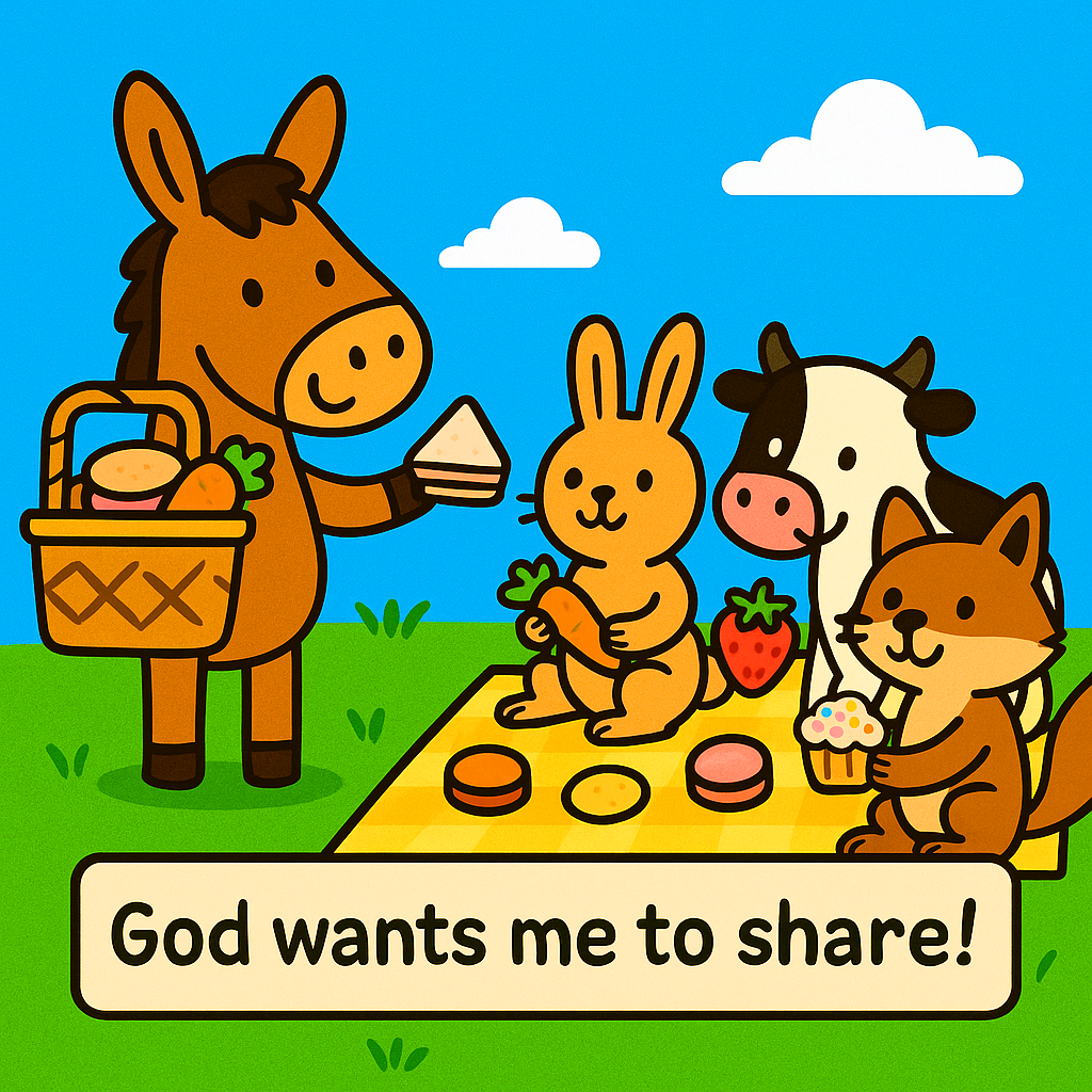 The Donkey Who Packed a Picnic Preschool Toddler Bible Lesson by ChurchHouseCollectionStore.com