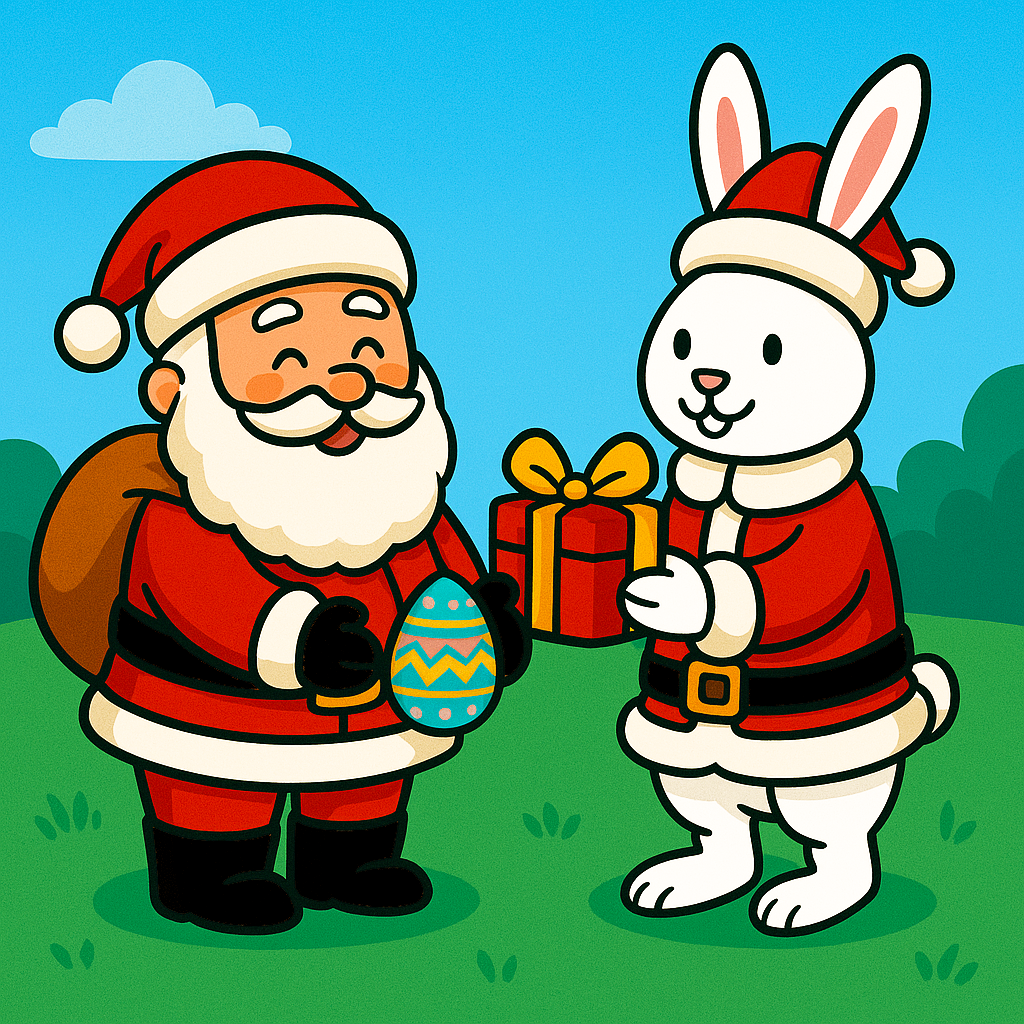 The Easter Bunny Who Traded Jobs with Santa Christmas Story Lesson For Toddlers Game, Snack, Craft