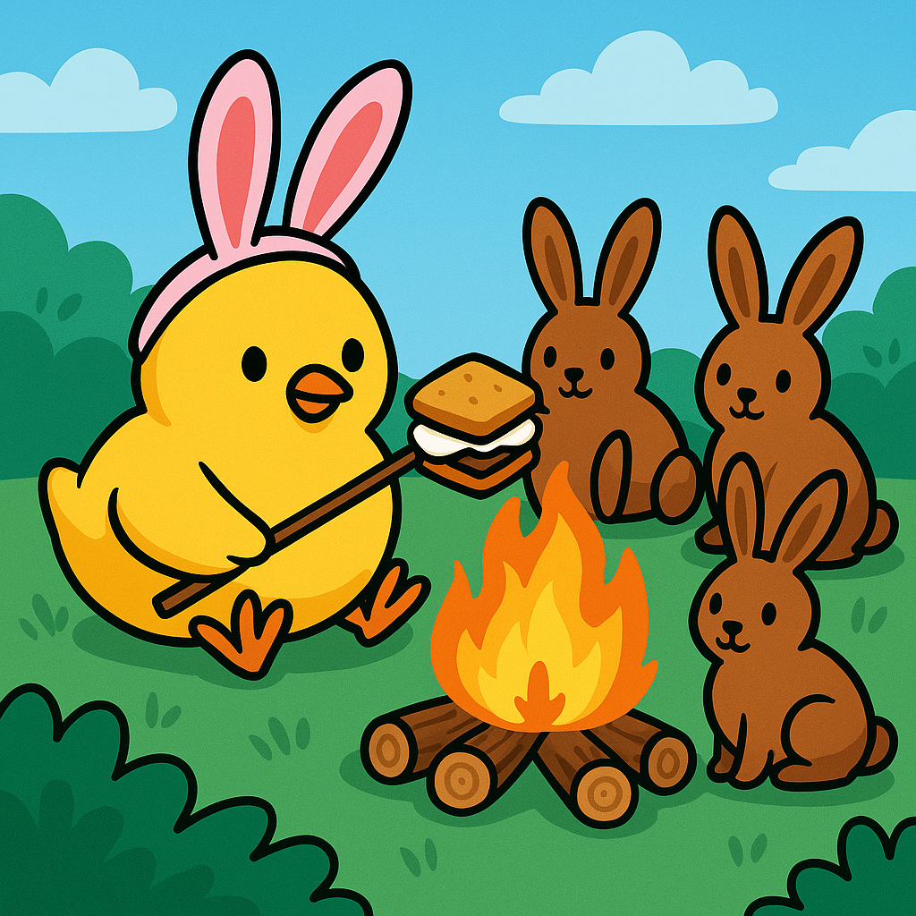 The Easter Chick Who Roasted S'mores For Every Bunny Toddler Lesson Story Kids Crafts Games Snacks Ideas on ChurchHouseCollectionStore.com