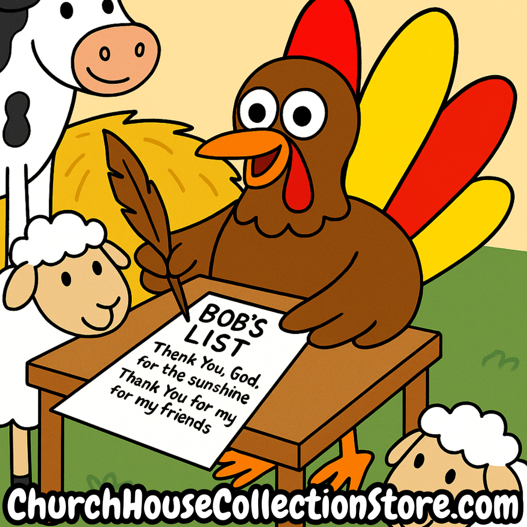 The Turkey Who Wrote a Thank-You List for God Free Preschool Bible Lesson ChurchHouseCollectionStore.com