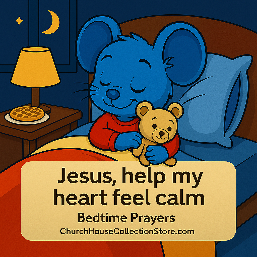 Tim Tom Waffles Bedtime Prayer — “Jesus, Help My Heart Feel Calm” ChurchHouseCollectionStore.com