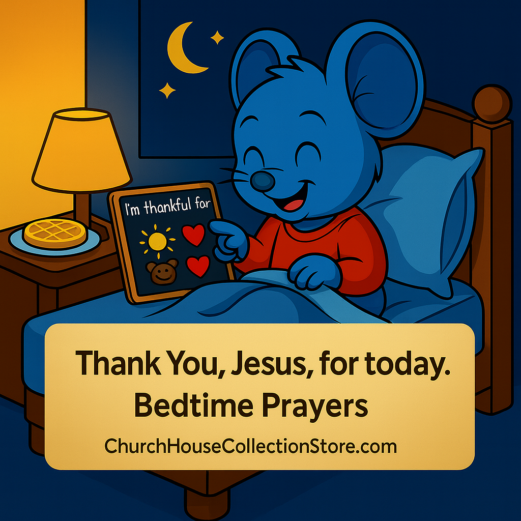 Tim Tom Waffles Bedtime Prayer — “Thank You, Jesus, for Today.” by ChurchHouseCollectionStore.com