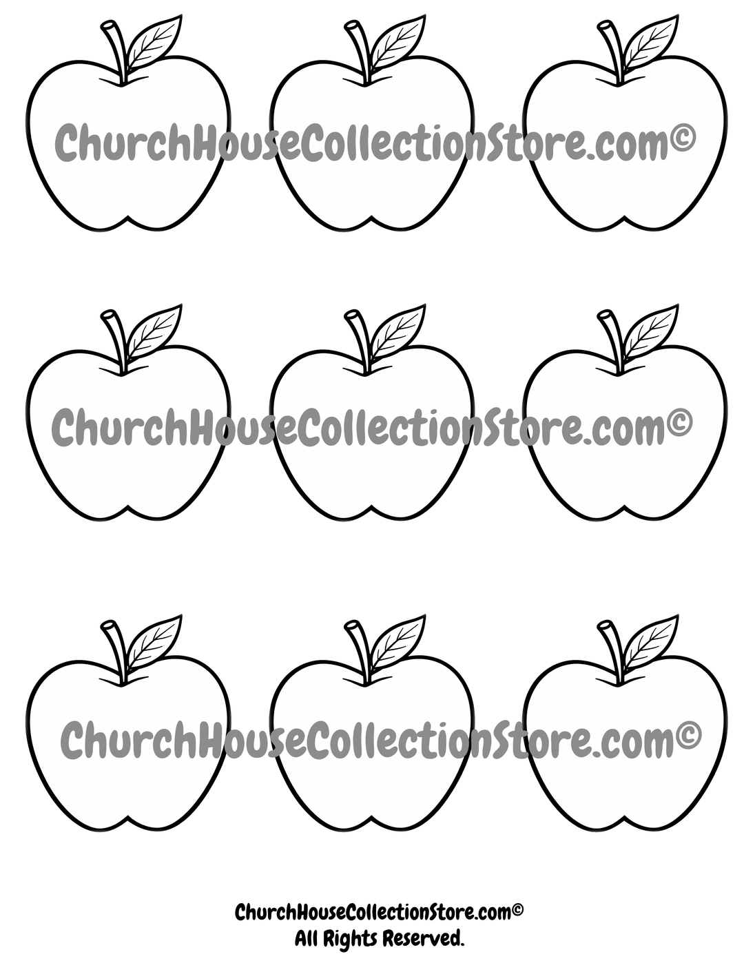 Georgie’s Happy Pie – Apple Cutout Craft Templates