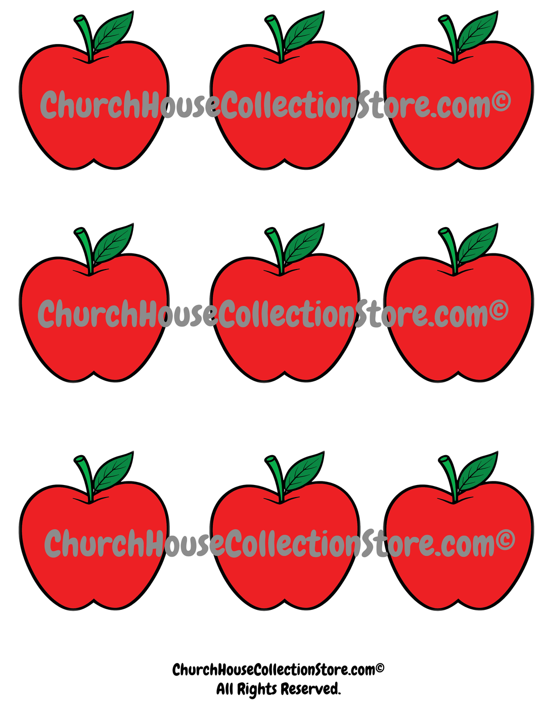 Georgie’s Happy Pie – Apple Cutout Craft Templates