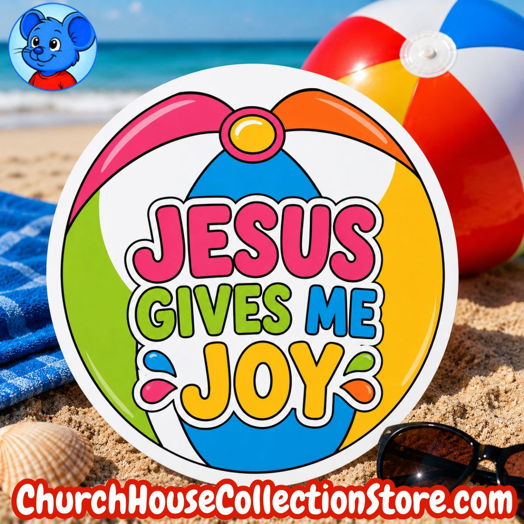Jesus Gives Me Joy Beach Ball Craft – Summer Bible Craft for Preschool &amp;amp; Toddlers