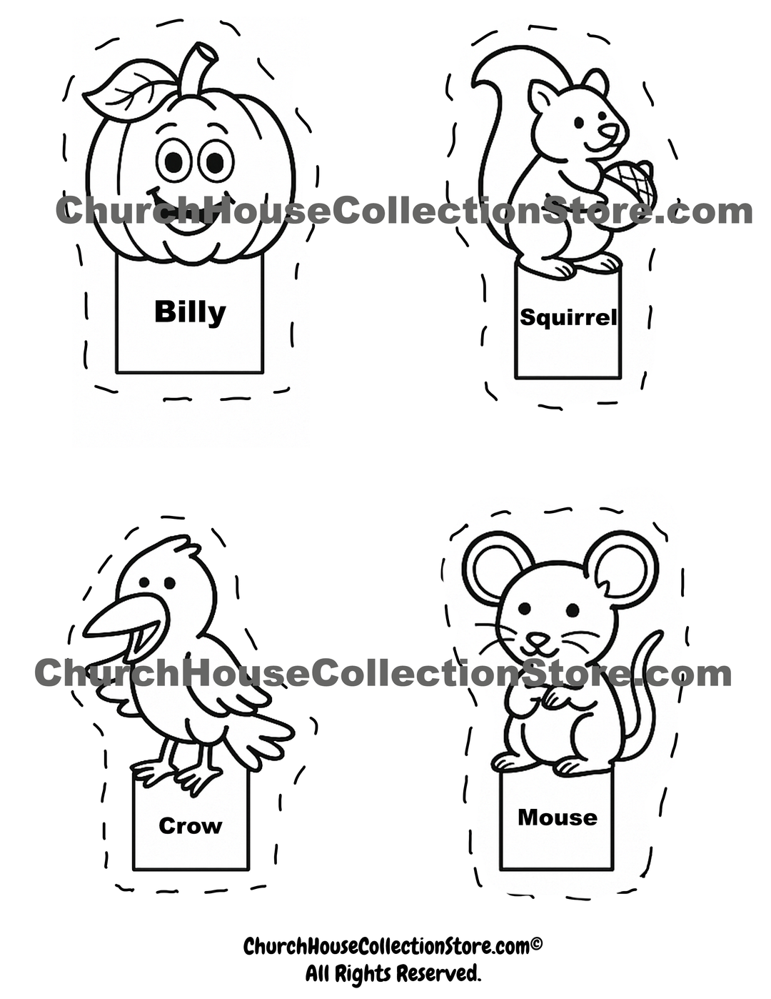 Billy the Sharing Pumpkin Finger Puppets