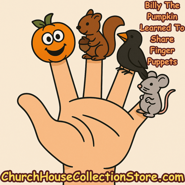 Billy the Sharing Pumpkin Finger Puppets