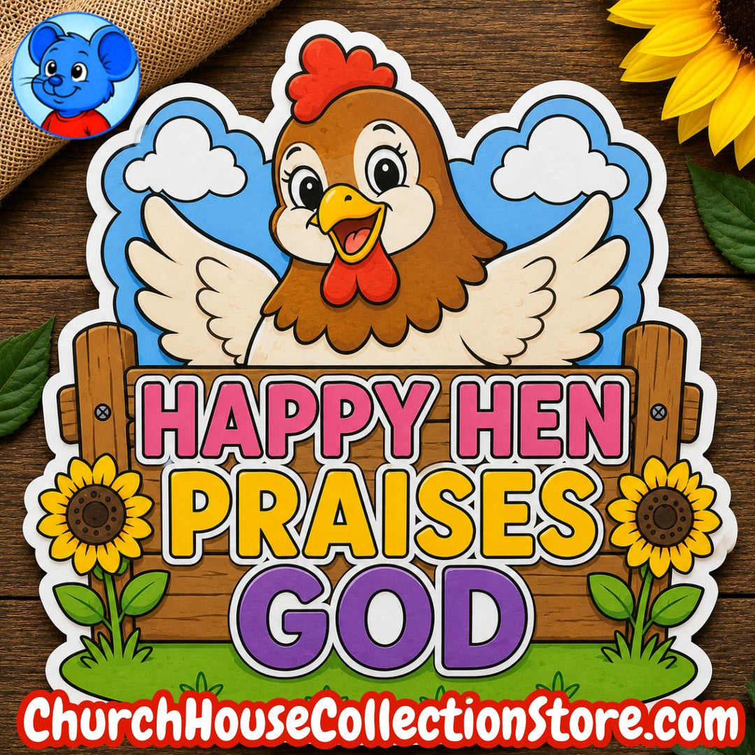 Happy Hen Praises God Craft – Farm Bible Craft for Preschool &amp;amp; Toddlers