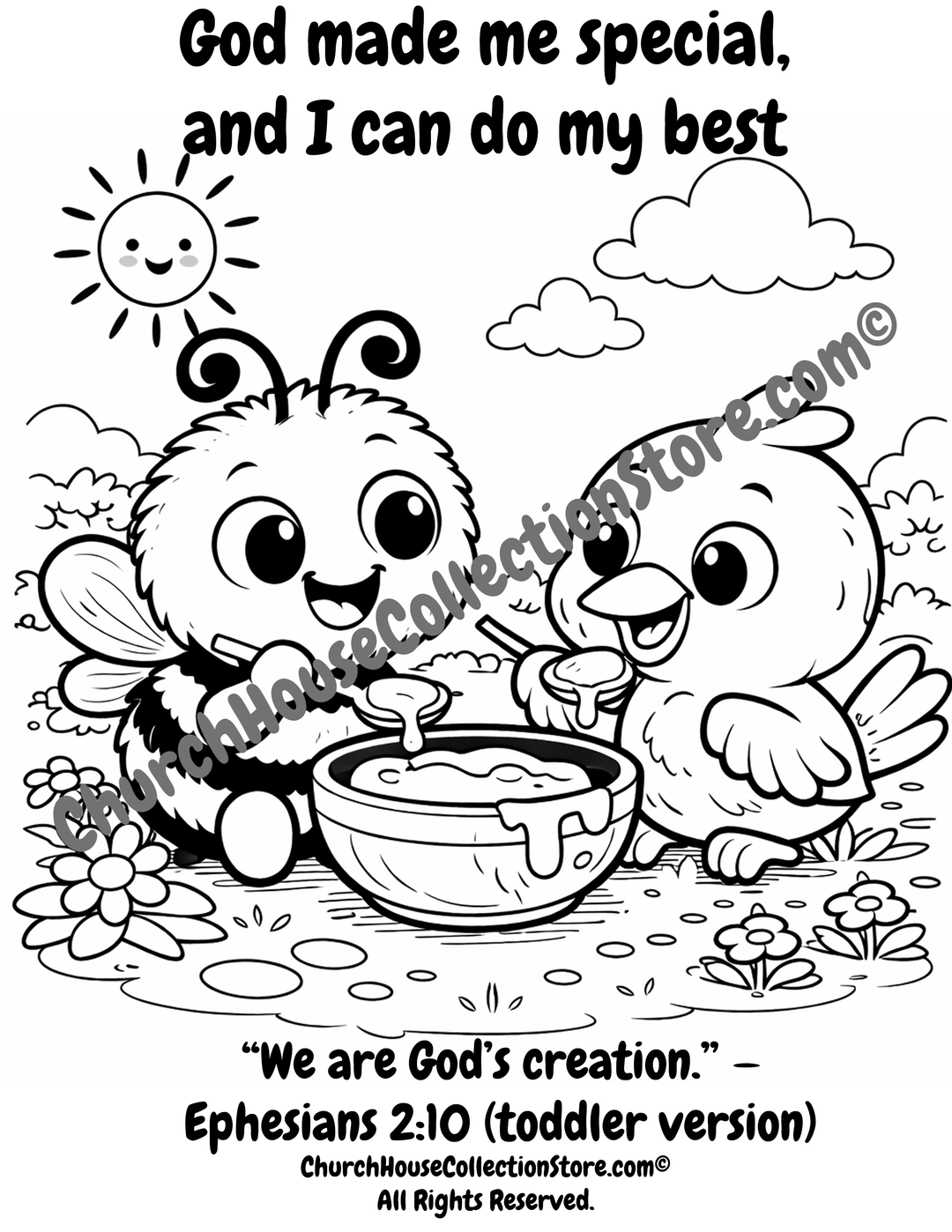 Dennis The Bumblebee Coloring Page