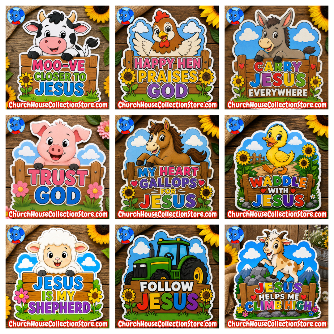 18 Farm Bible Cutout Craft Bundle