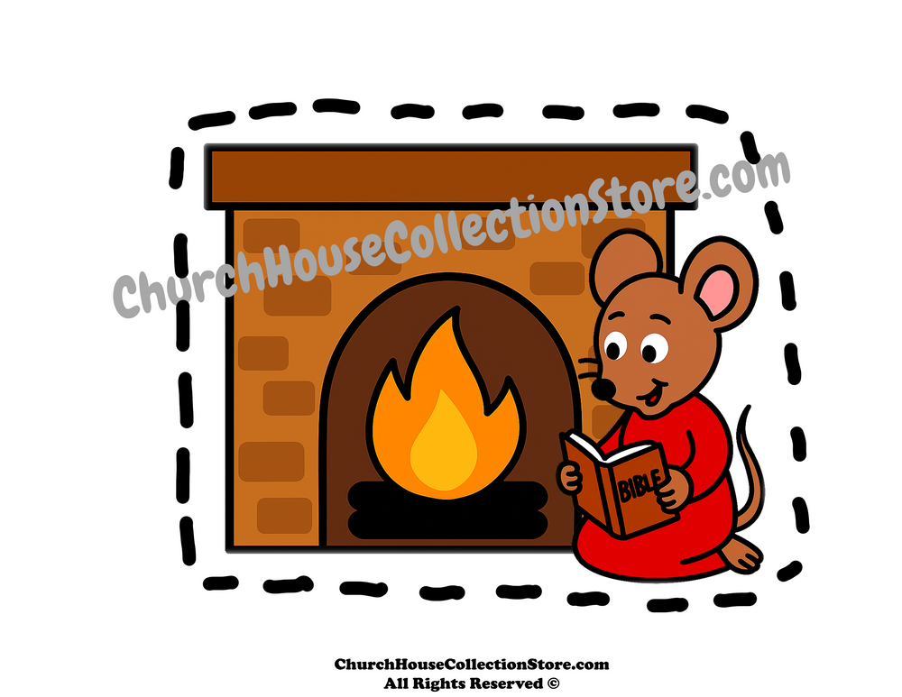 Mouse Family Fireplace Craft – The Mouse Family’s Christmas Glow by ChurchHouseCollectionStore.com. Paper Plate Sunday School Bible Craft.