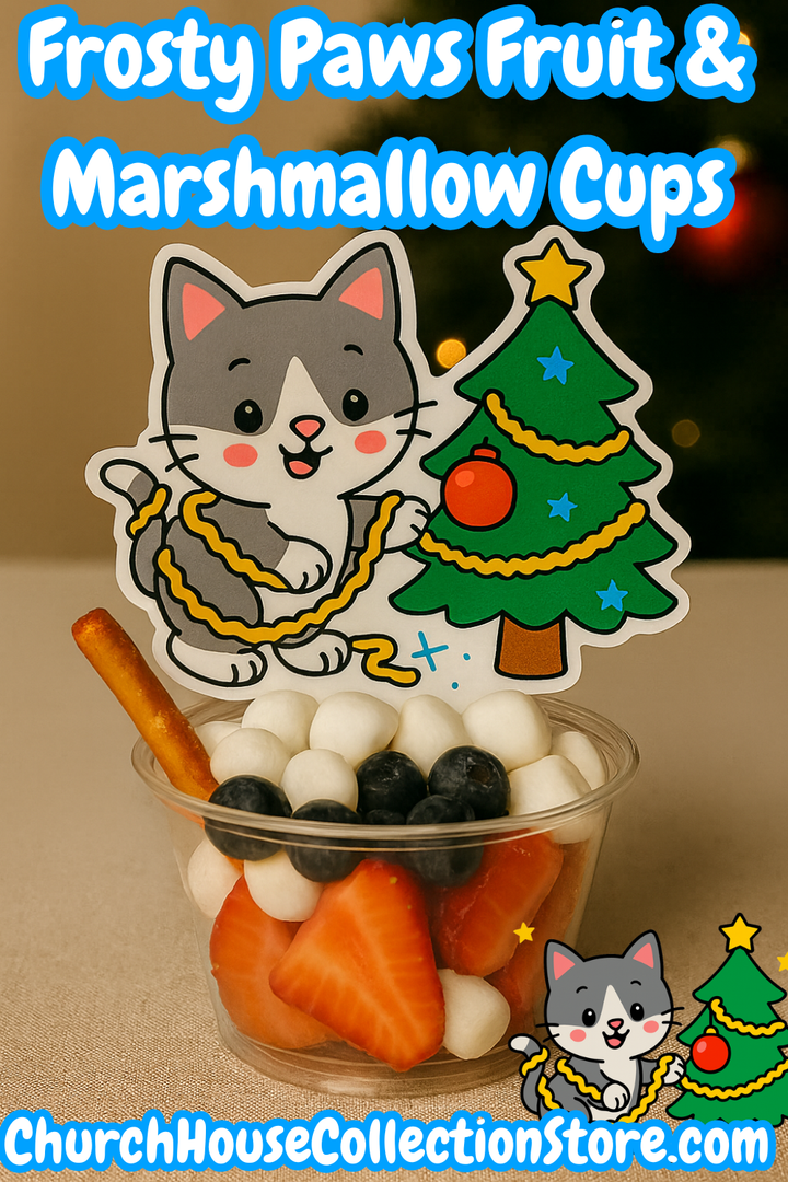 Frosty Paws The Kitten Christmas Bible Snack Topper