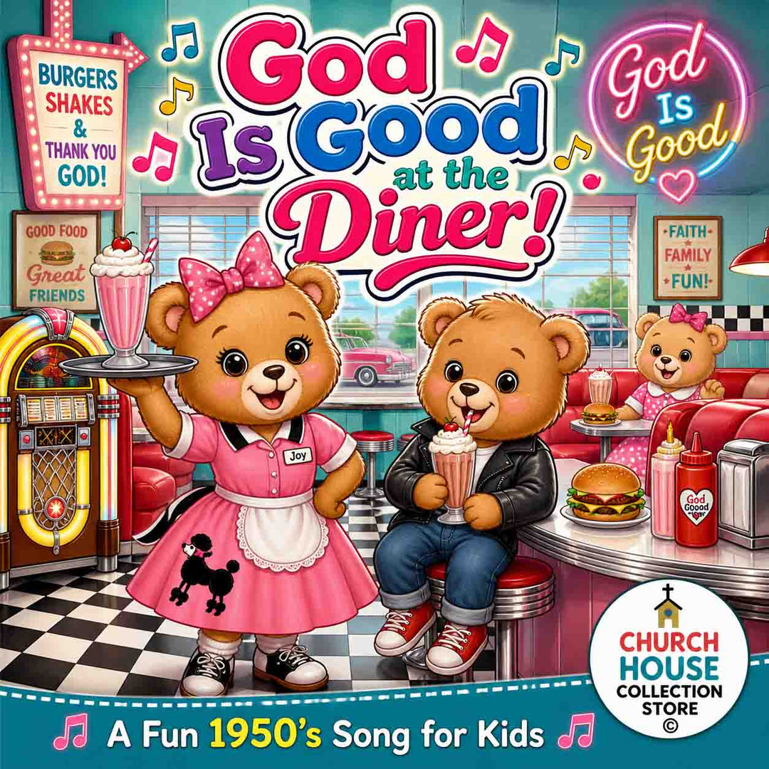 God Is Good at the Diner | A Fun 1950’s Christian Kids Song (MP3 Download) by ChurchHouseCollectionStore.com Bible Sunday School Church Children's Ministry Sing Along 