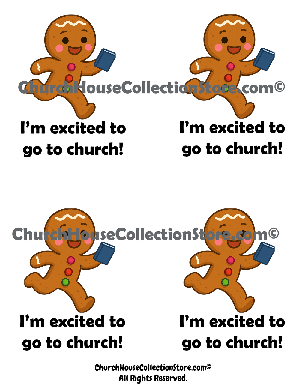 Gingy the Gingerbread Snack Cup Sticker Template by ChurchHouseCollectionStore.com