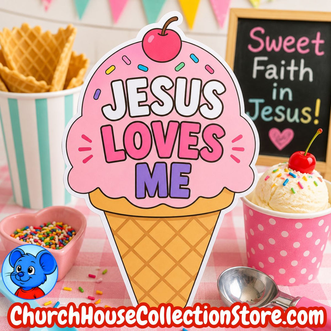 Jesus Loves Me Ice Cream Cone Craft – Summer Bible Craft for Preschool &amp;amp; Toddlers