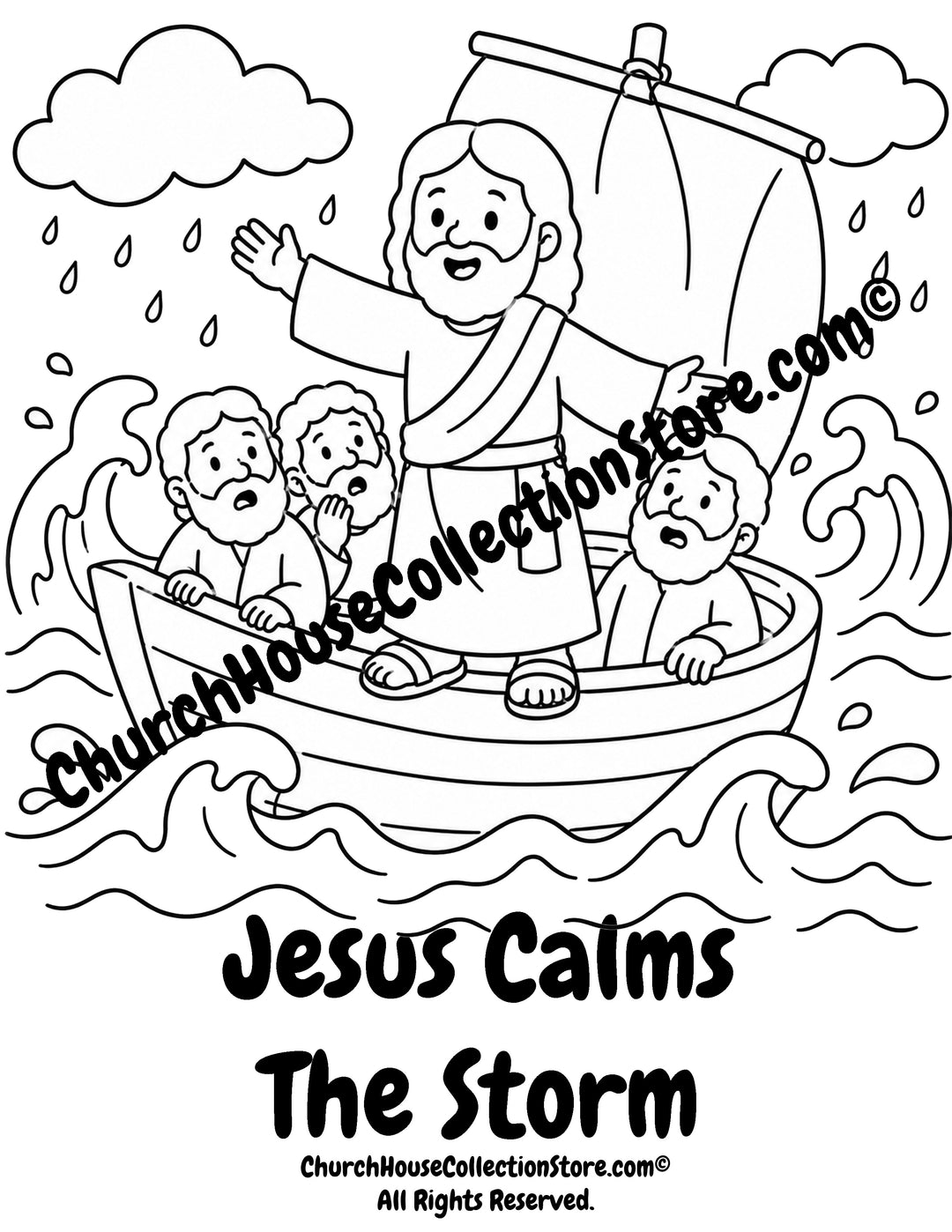 10 Bible Story Coloring Pages Bundle