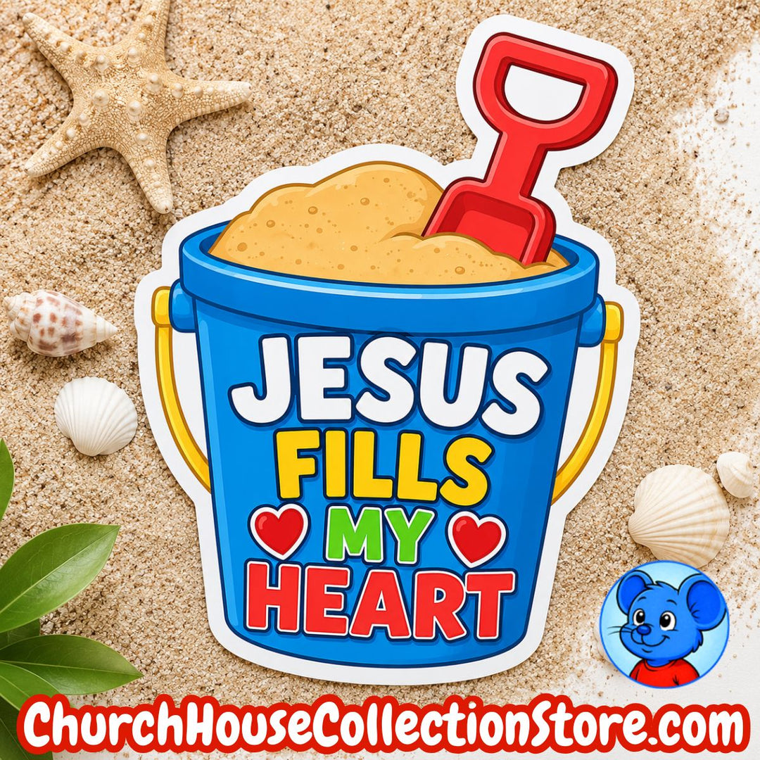 Jesus Fills My Heart Sand Bucket Craft – Summer Bible Craft for Preschool &amp;amp; Toddlers