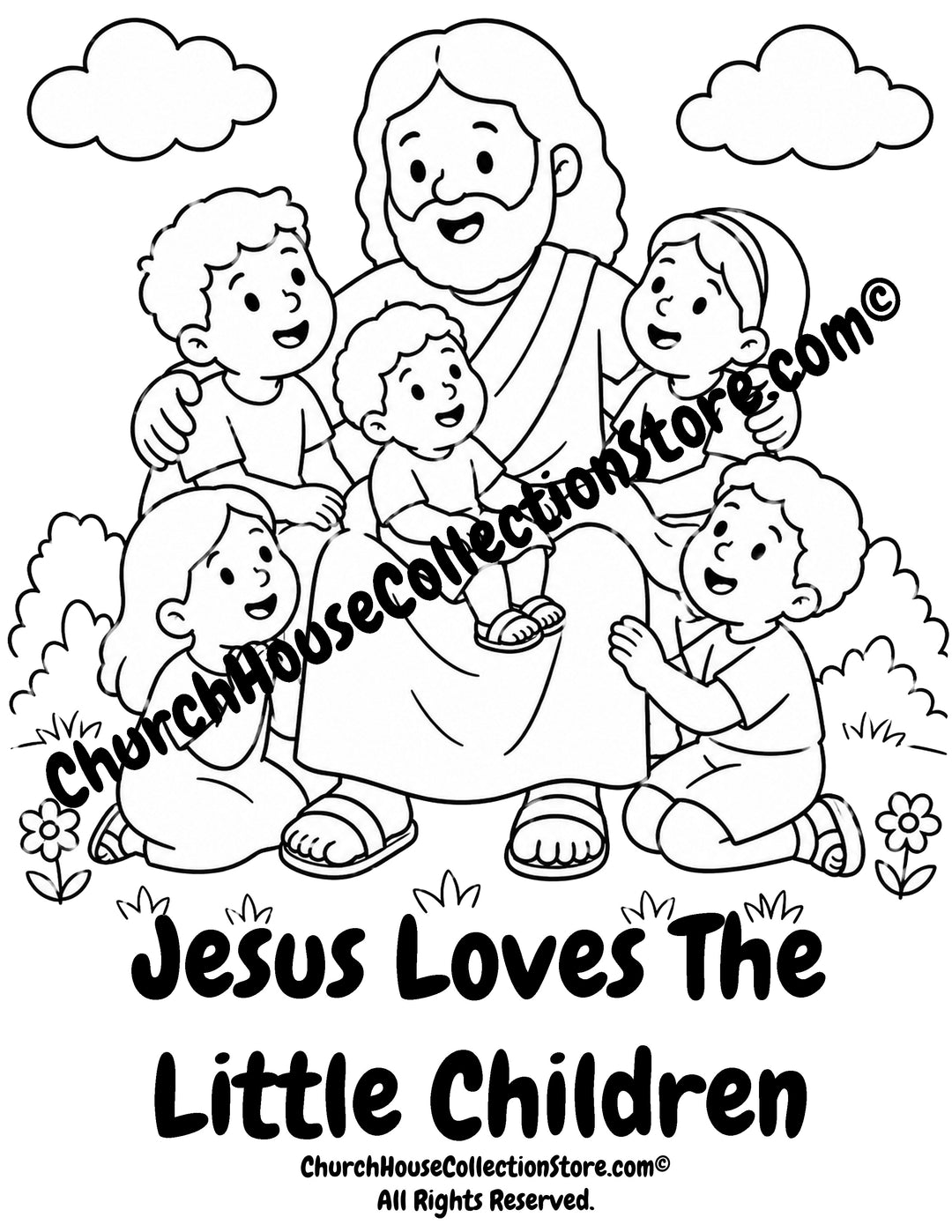 10 Bible Story Coloring Pages Bundle
