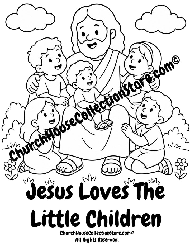 10 Bible Story Coloring Pages Bundle