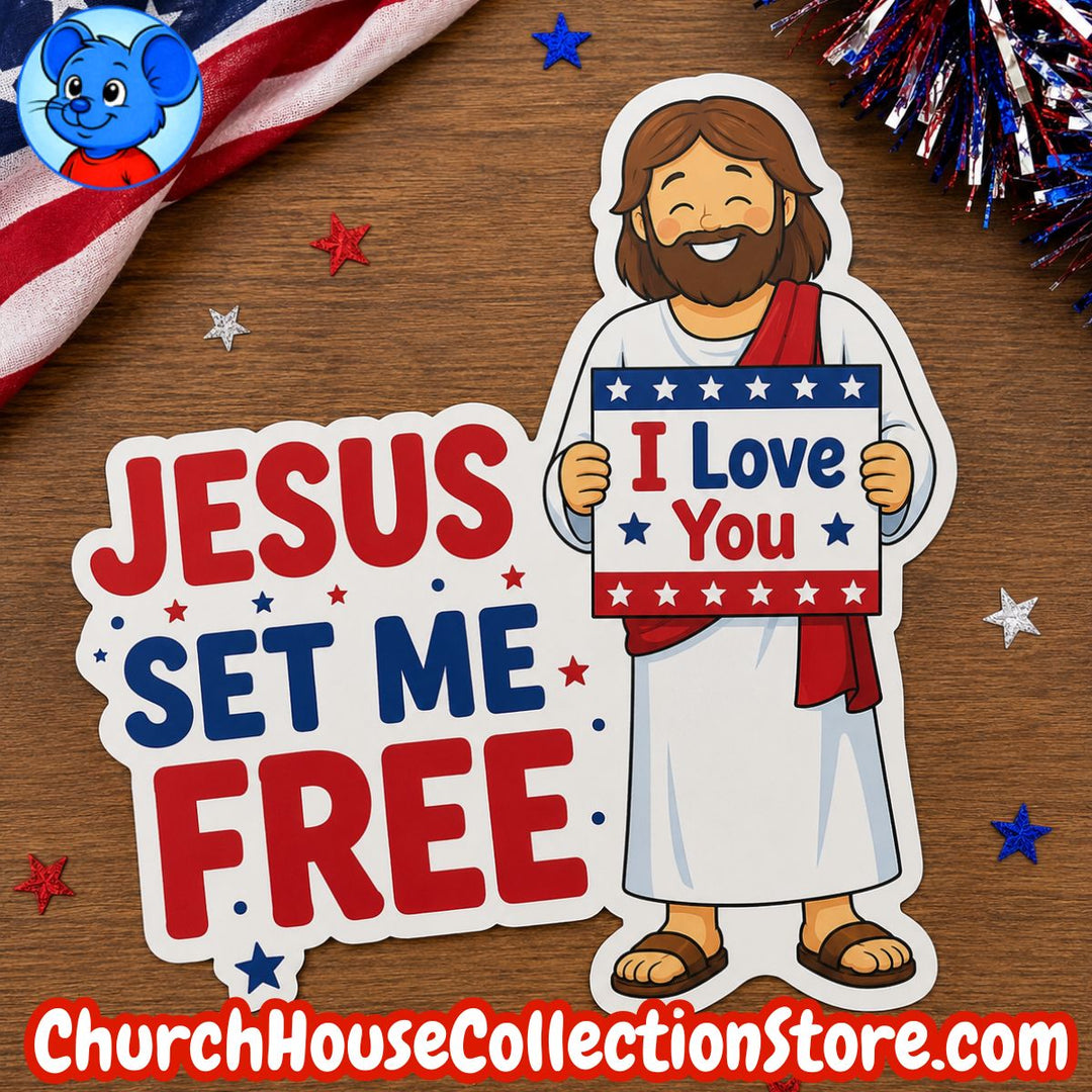 Jesus Set Me Free Craft – Fourth of July Bible Craft Cutout for Preschool &amp;amp; Toddlers