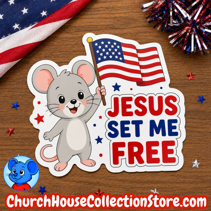 Jesus Set Me Free Mouse Craft – Fourth of July Bible Craft Cutout for Preschool &amp;amp; Toddlers
