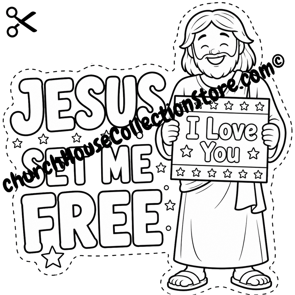 Jesus Set Me Free Craft – Fourth of July Bible Craft Cutout for Preschool &amp; Toddlers
