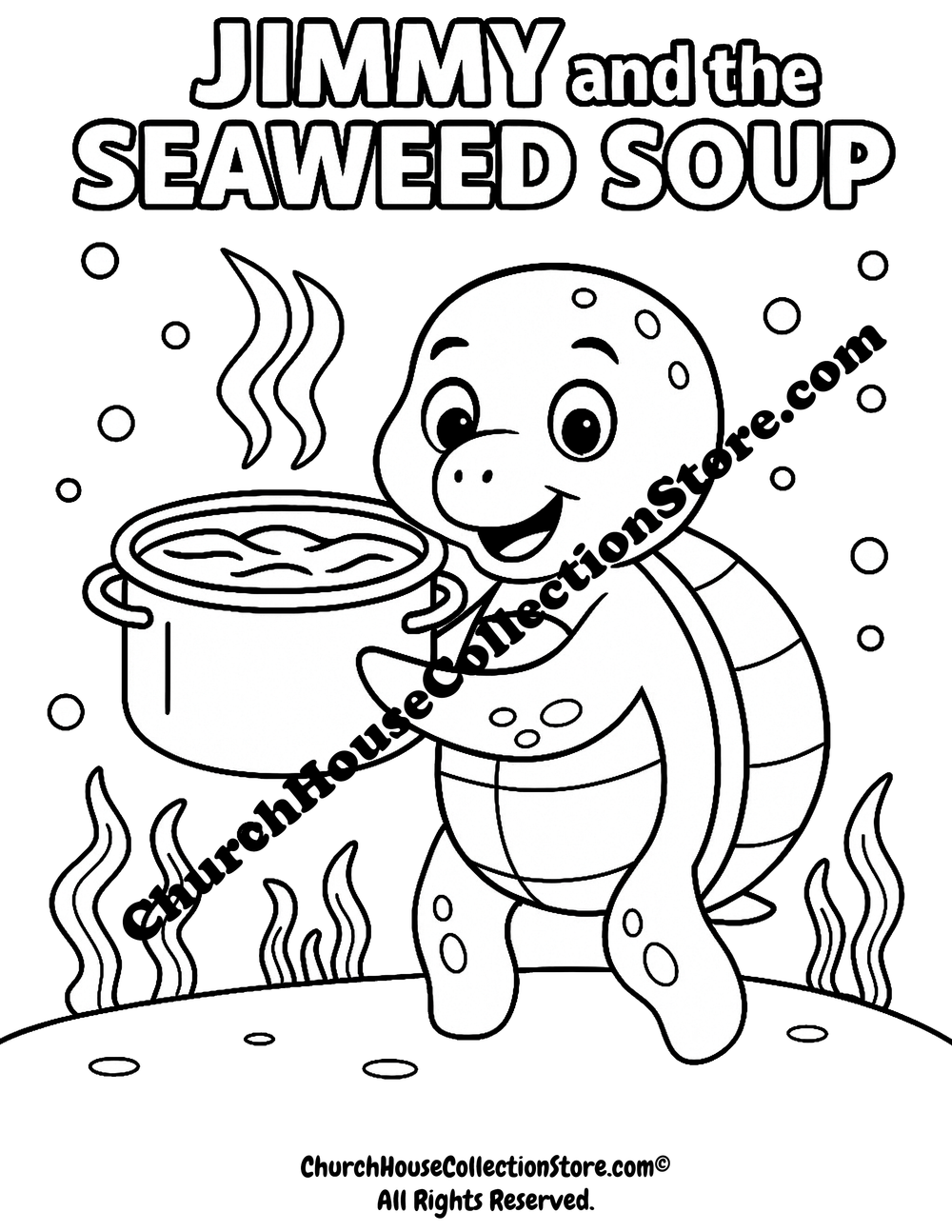 Free Sea Turtle Coloring Page For Kids Jimmy and the seaweed Soup Preschool Toddlers