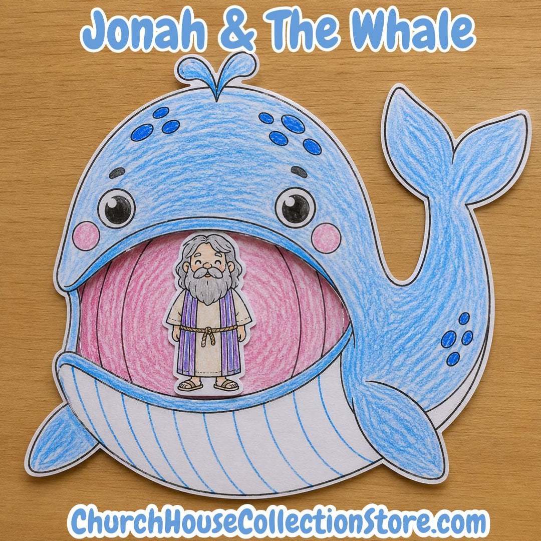 Jonah and the Whale Cutout Craft – Printable Preschool Bible Craft