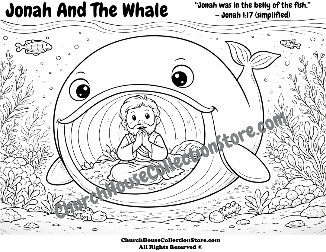 Jonah And The Whale Coloring Page